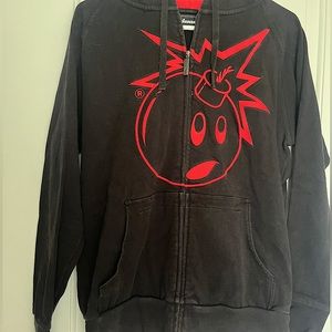 The Hundreds Black Zip up Hoodie - Small